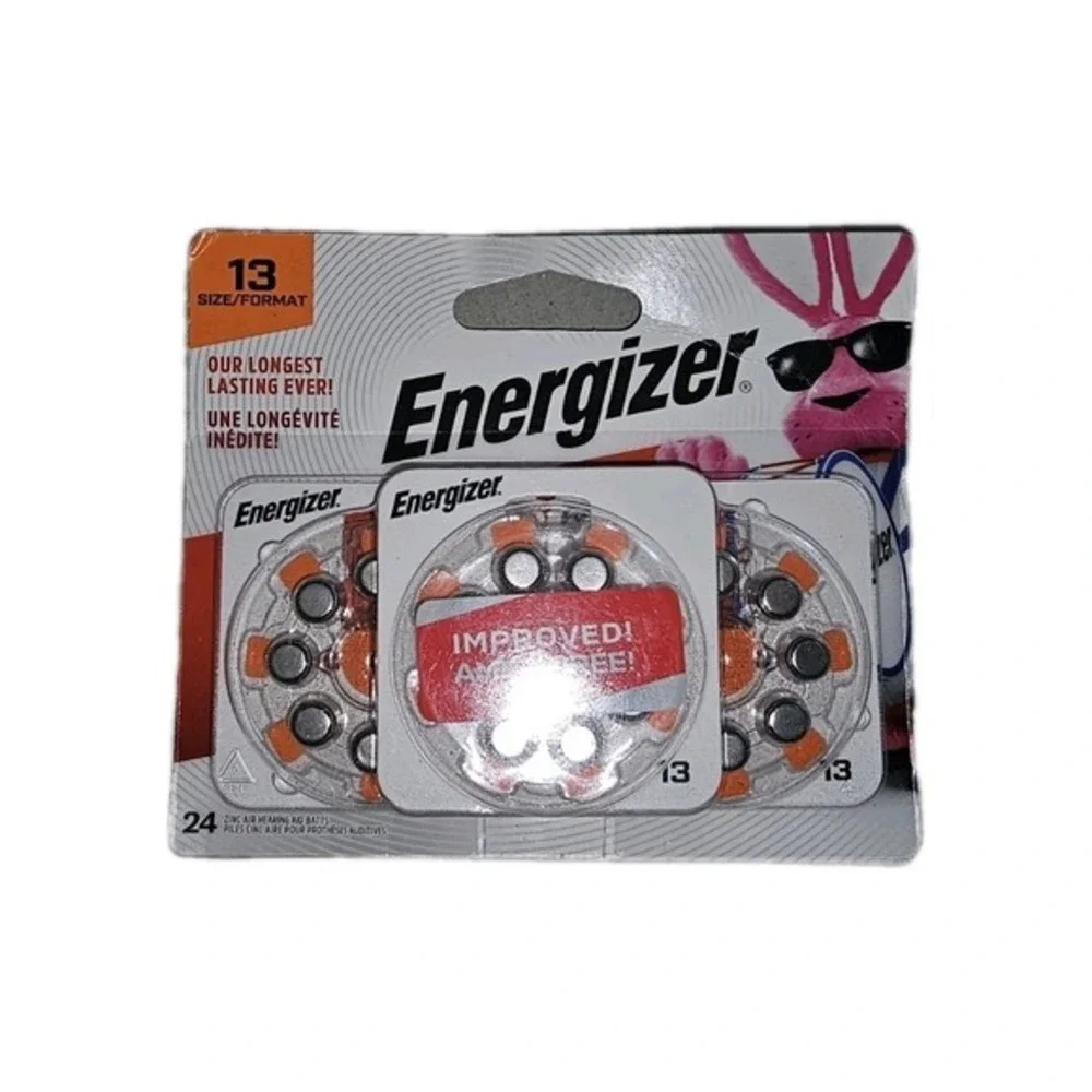 Energizer Zinc Air Hearing Aid Batteries, Size‎ 13, 24-Pack Exp 8/27 #890