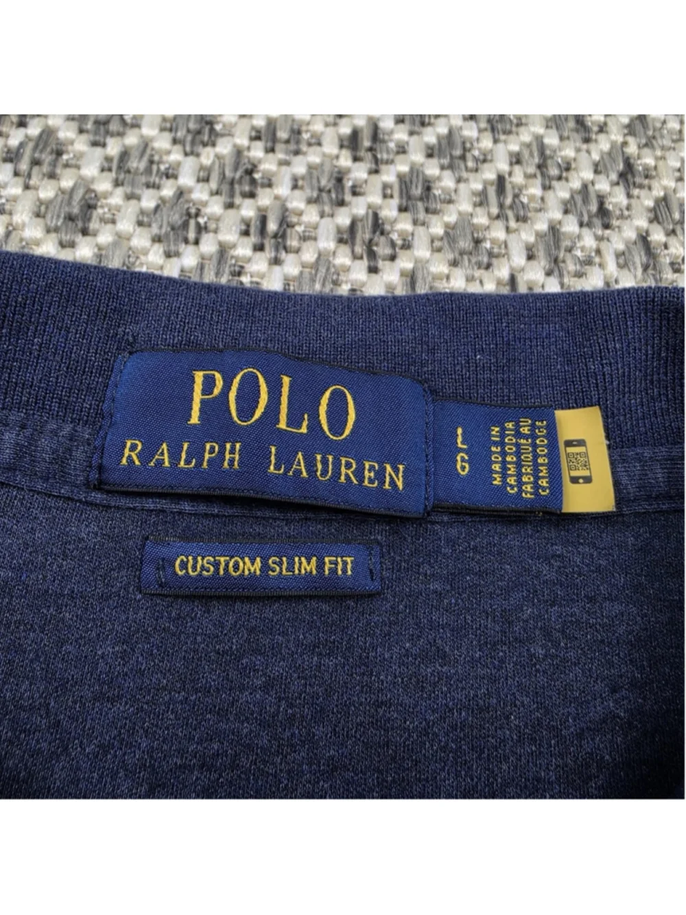 Polo Ralph Lauren Custom Slim Fit Polo Shirt Mens Large Blue Pony Logo