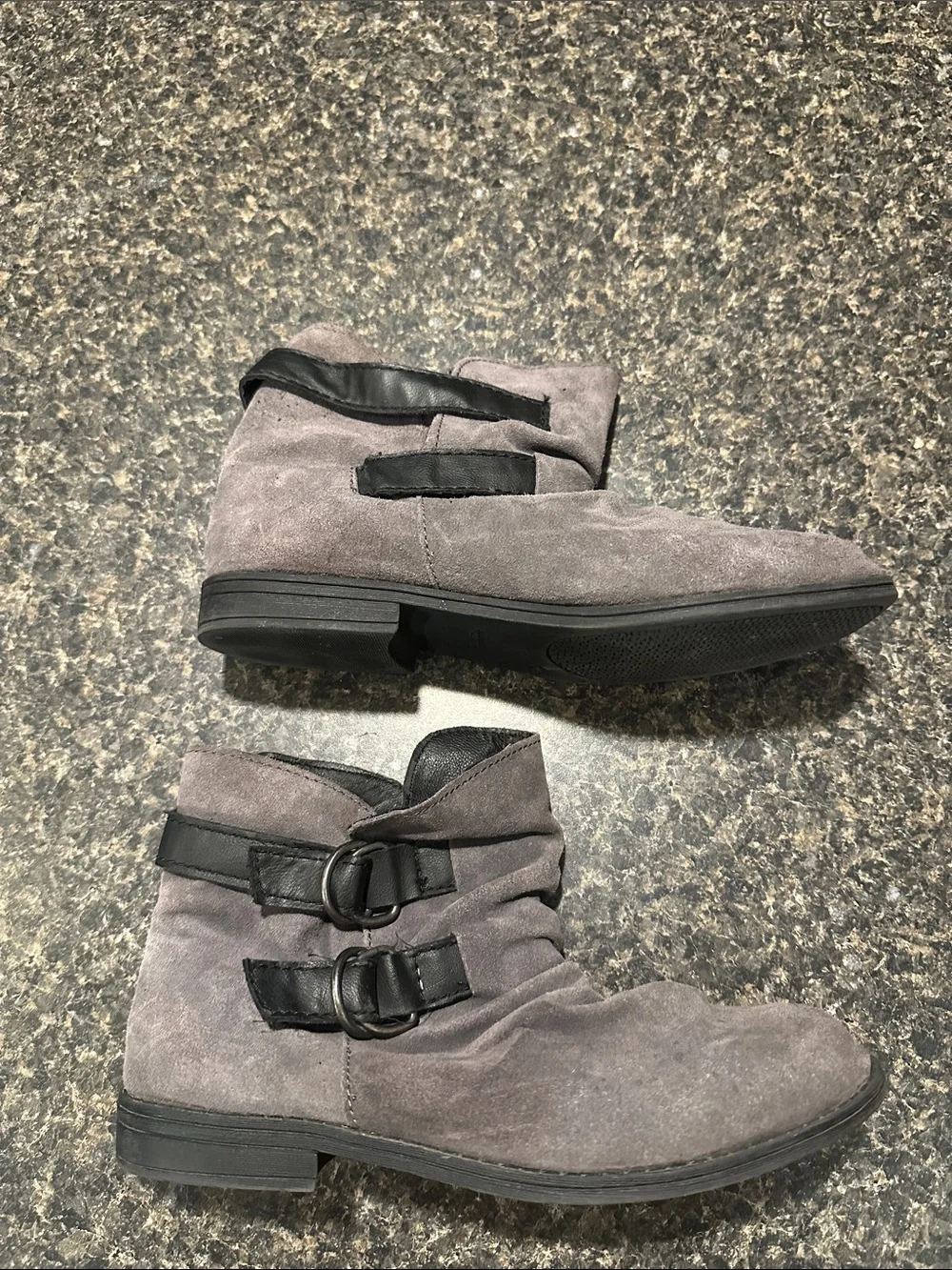 Sonoma Gray Suede Double-Buckle Chukka Boots