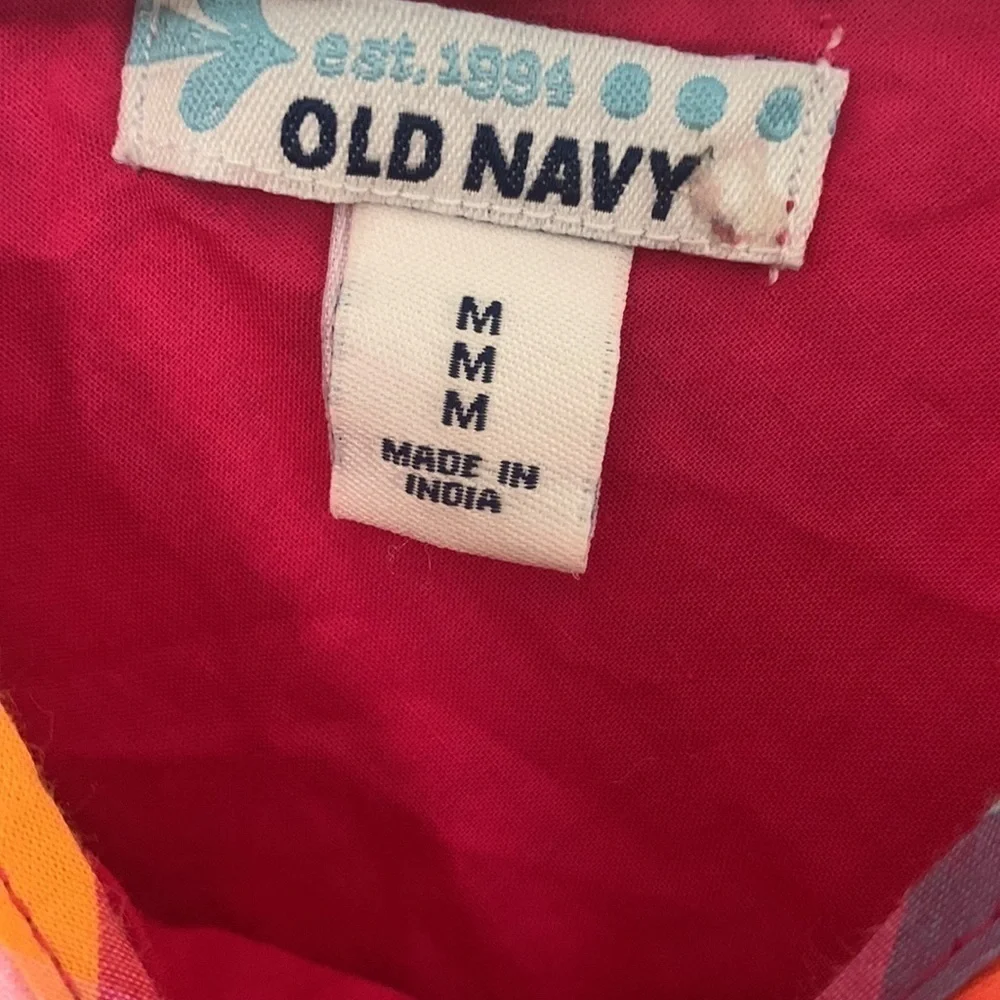 Old Navy Girls Multicolored Plaid Summer Dress
