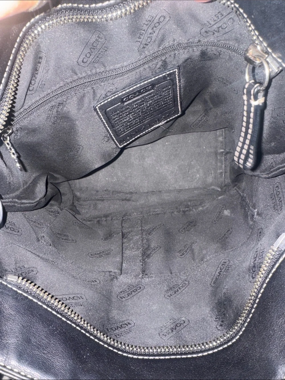 Coach black leather