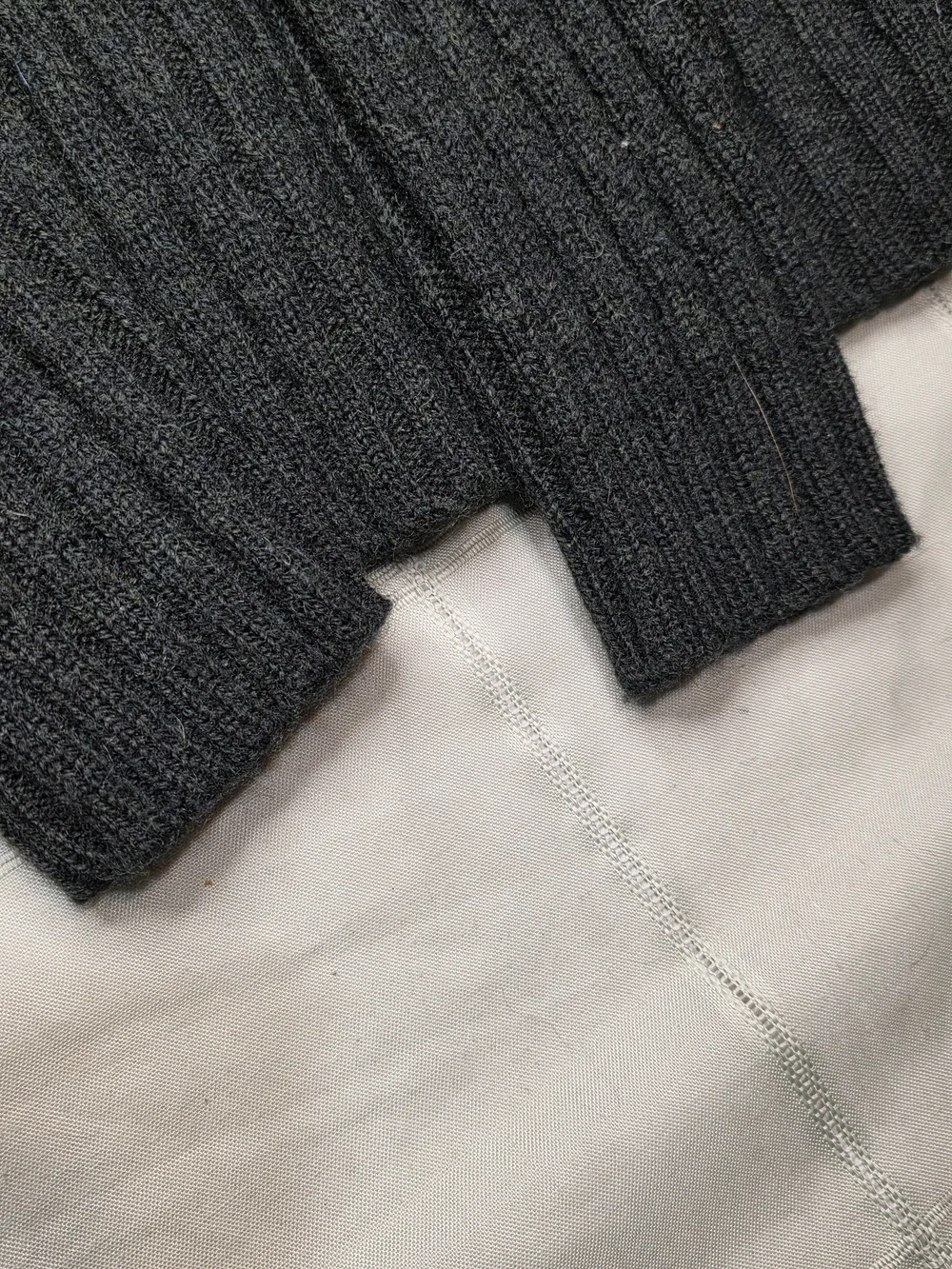 J. Crew 100% Wool Ribbed Crewneck Sweater Charcoal Grey Small
