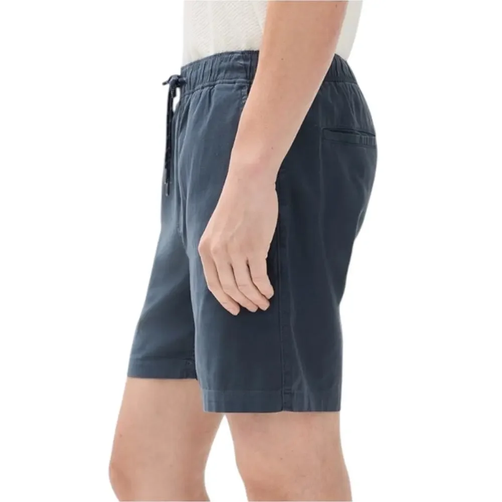 Faherty Men’s Size S Navy Blue Nights Flat Front Essential Drawstring 6” Shorts