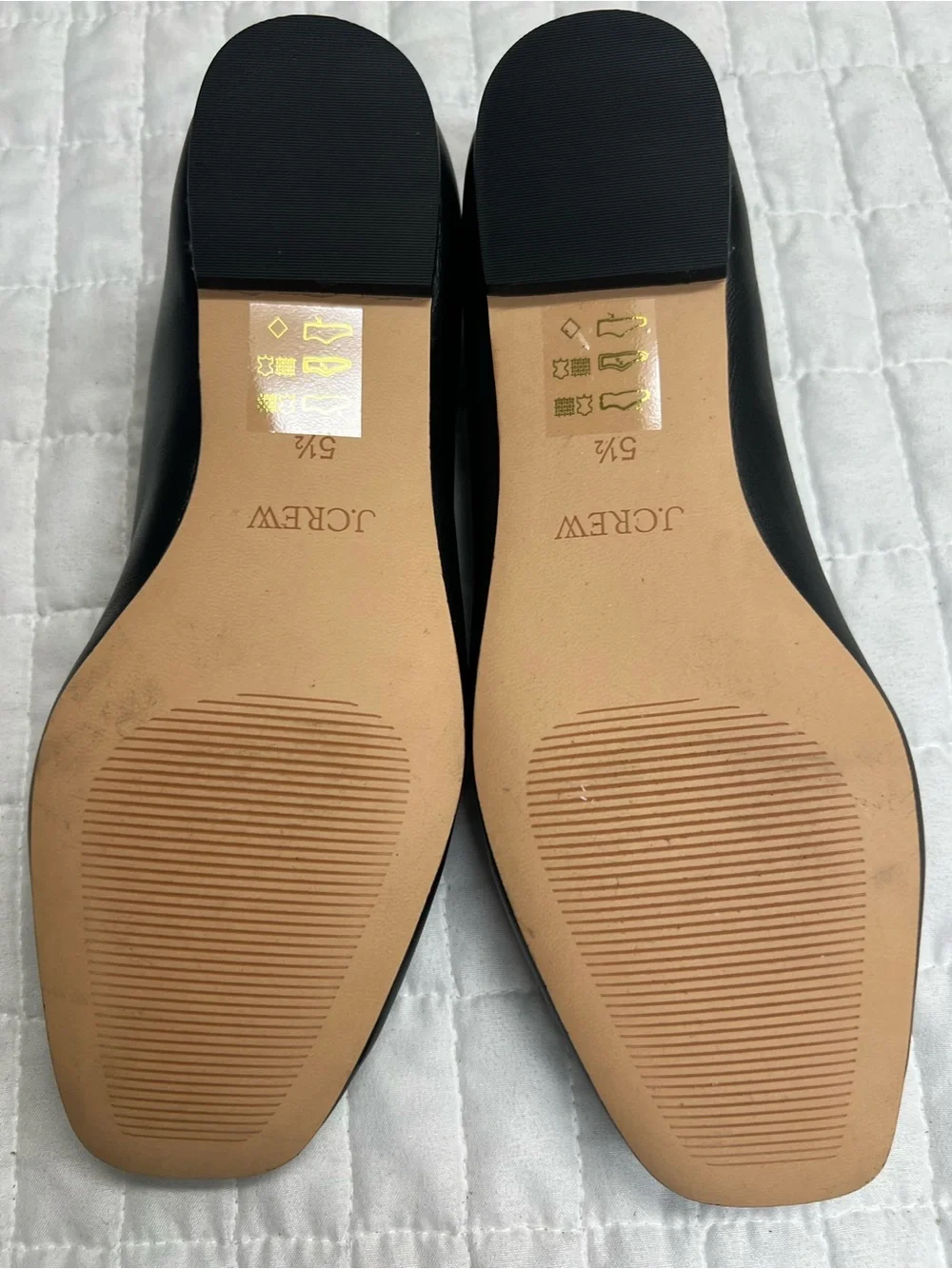 J. Crew Quinn Mary Jane Ballet Flat in Black Leather Size 5.5