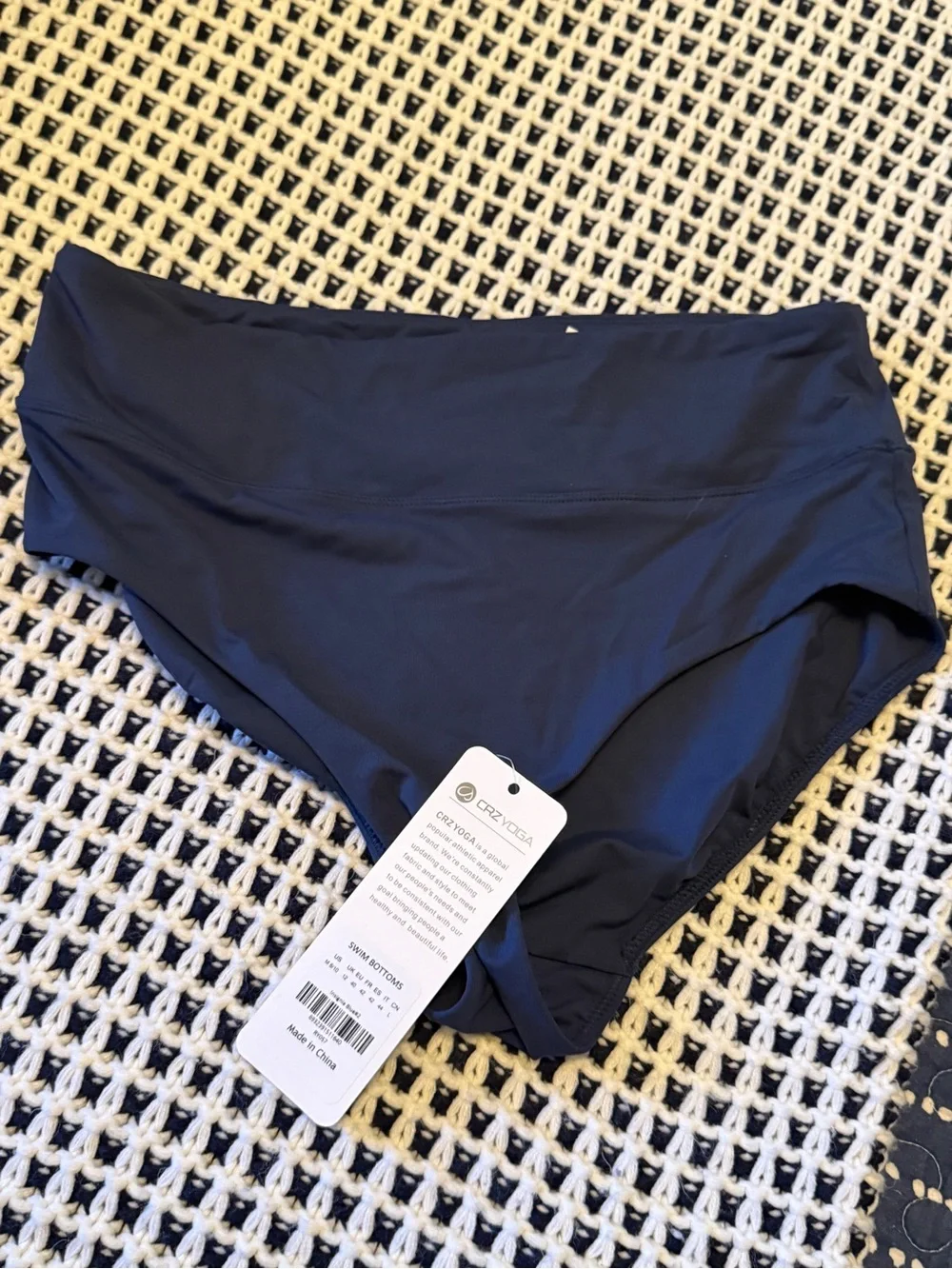 NWT - CRZ YOGA Insignia Blue Swim Bottoms Size Medium