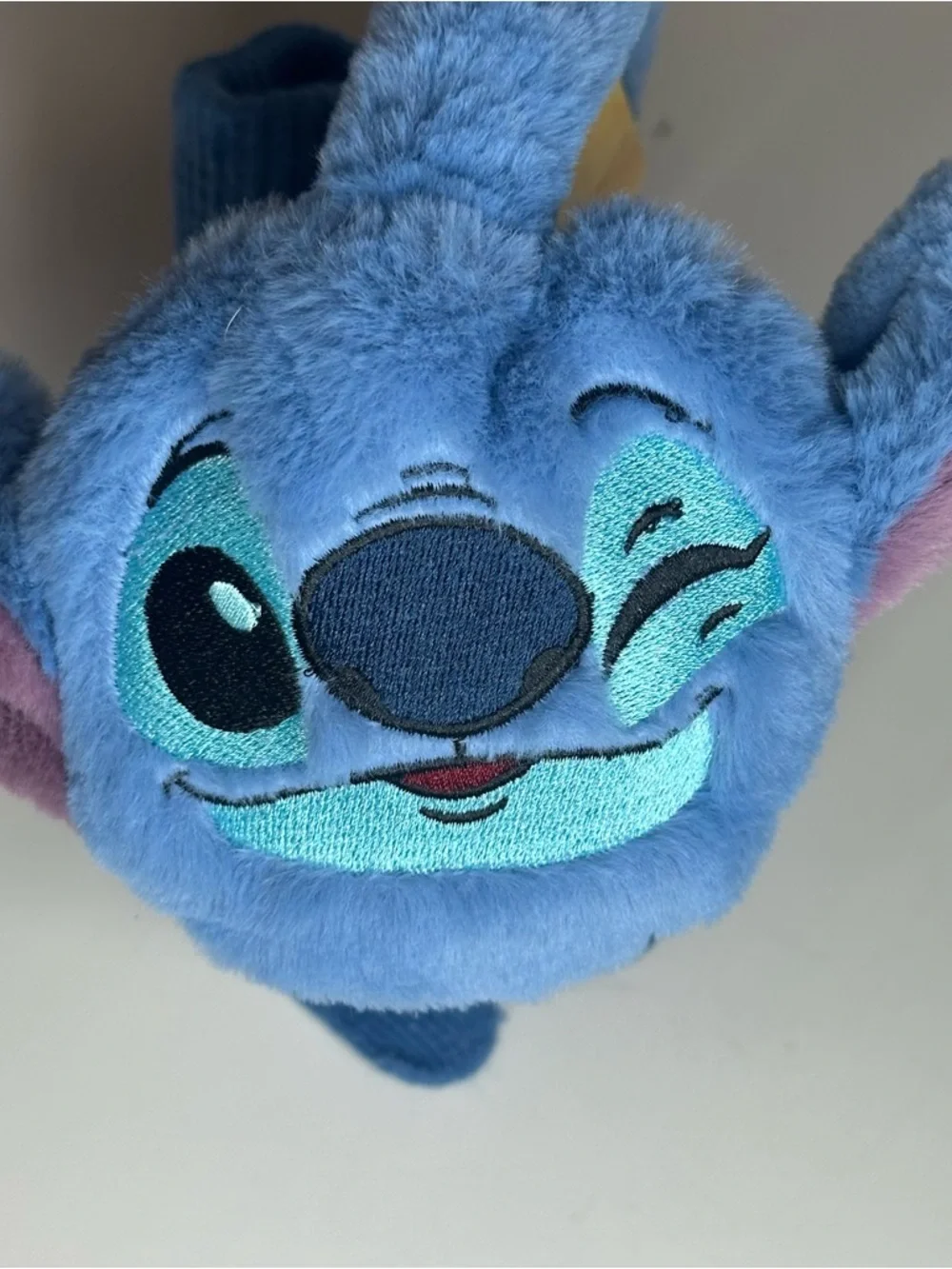 Disney Lilo & Stitch Stitch Face 3D Ear Muffs & Blue Gloves 2pc NEW (Damaged)