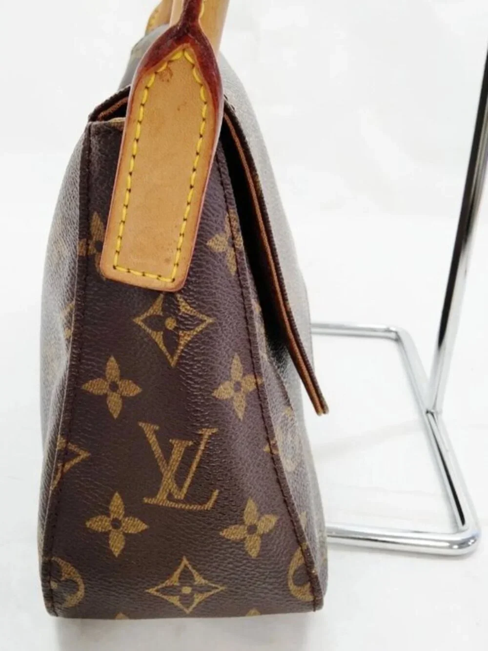 Authentic Louis Vuitton Monogram Looping PM Shoulder Bag Brown Canvas Leather LV