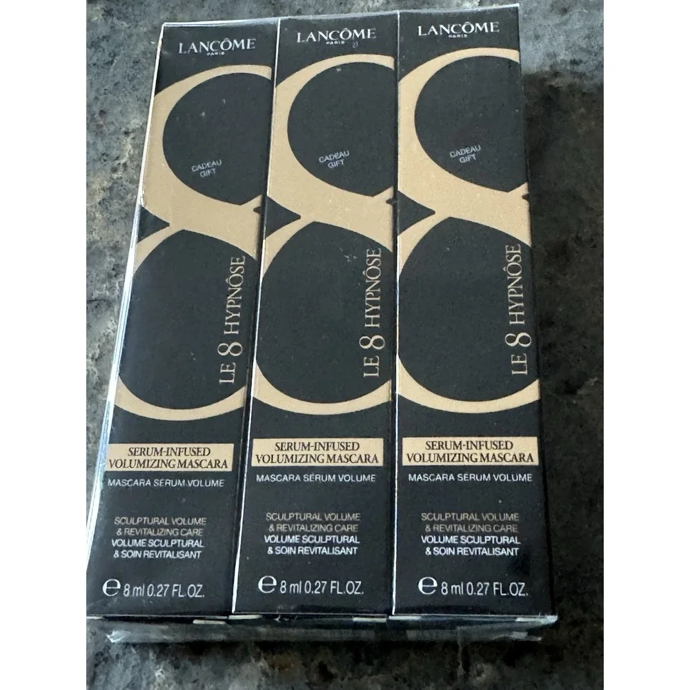 Lancome Le 8 Hypnose Mascara 01 Noir 8ml Full Size Lot of 3‎ New Gift Set