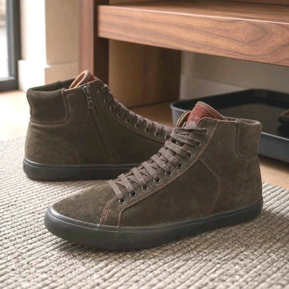Camper Andratx Men's Brown Ankle Side Zipper Casual Sneaker Suede US 11 / EU 44