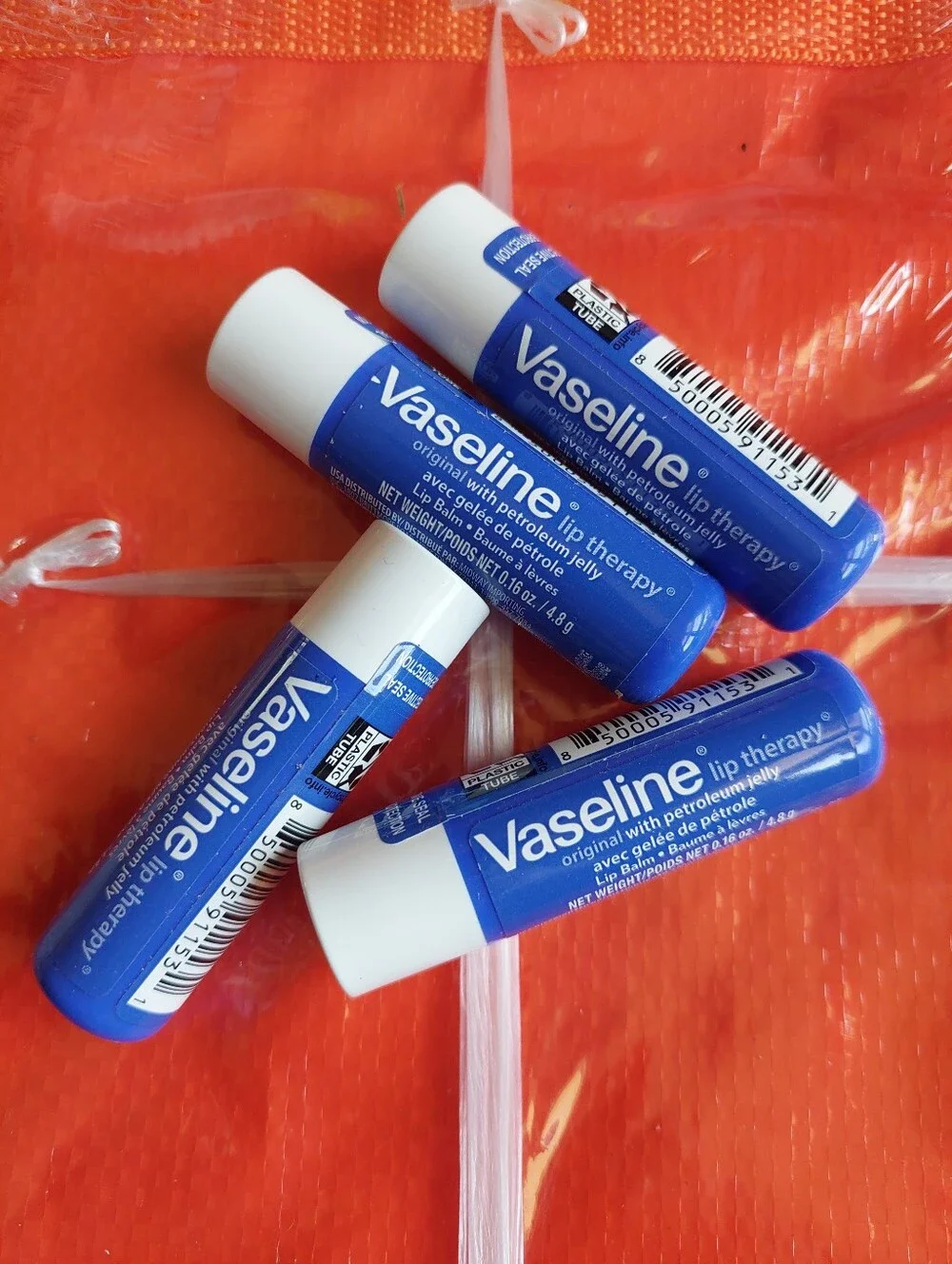 Lot Of 4 New Vaseline Lip Therapy