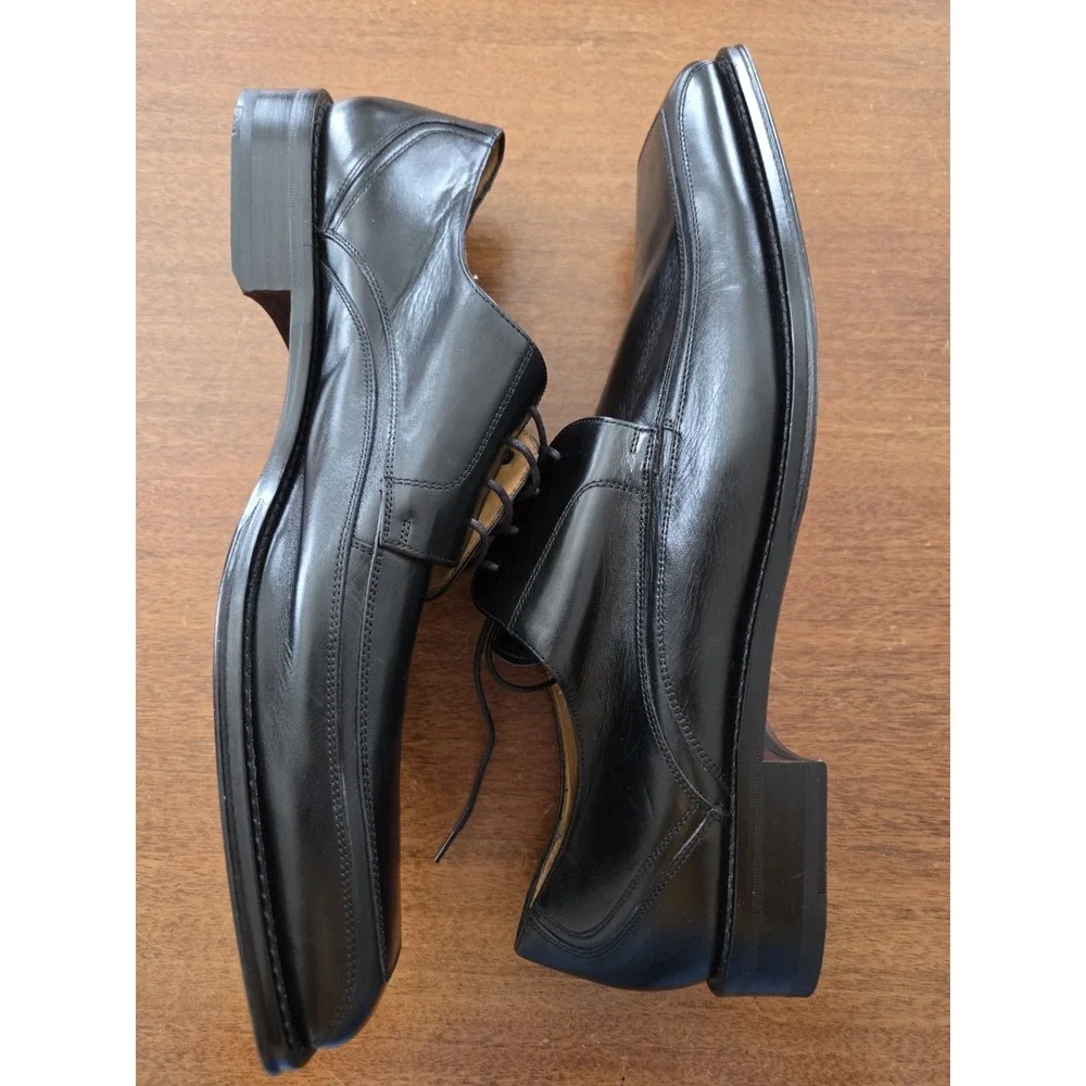Mezlan Square Toe Derby Dress Shoes Men's 13m Made In Spain Black Old Money‎