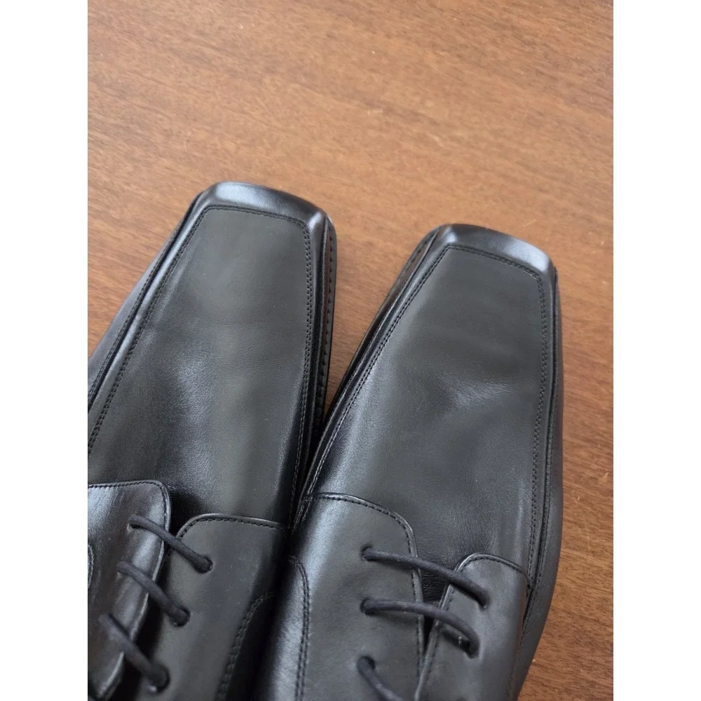 Mezlan Square Toe Derby Dress Shoes Men's 13m Made In Spain Black Old Money‎