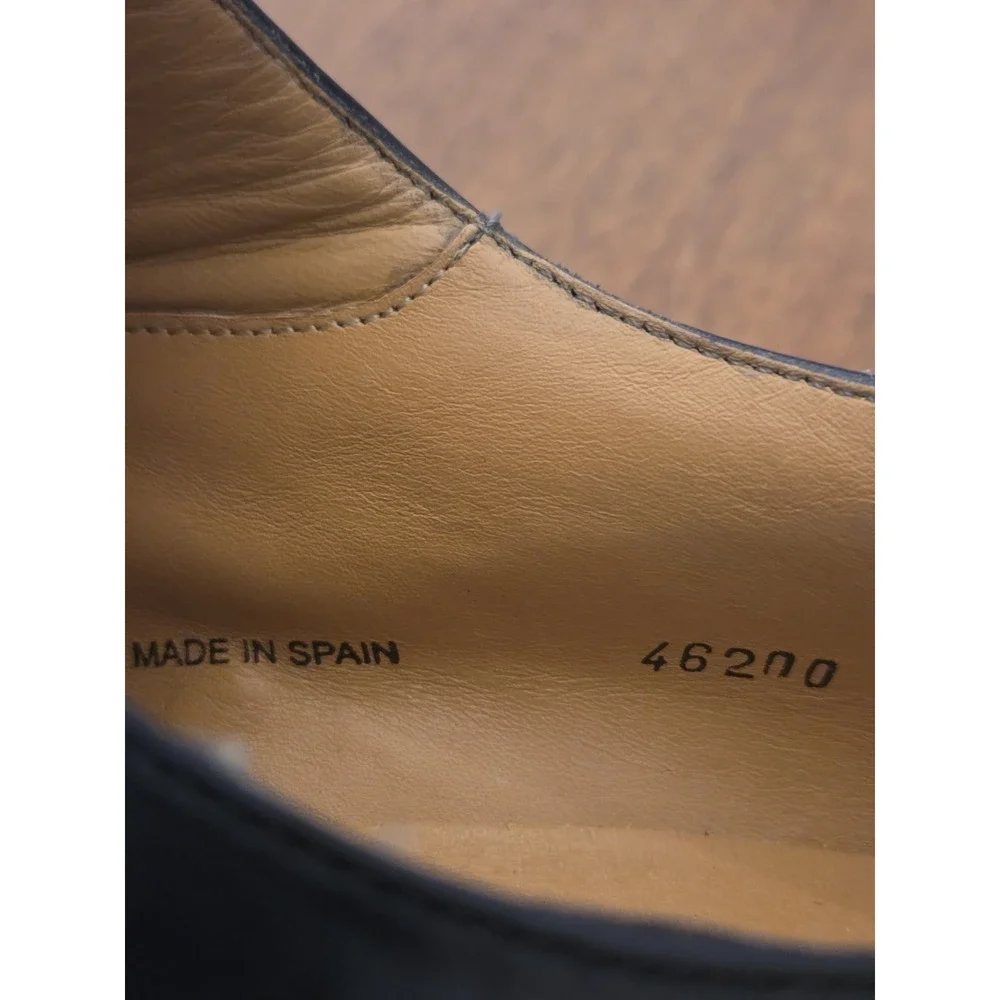 Mezlan Square Toe Derby Dress Shoes Men's 13m Made In Spain Black Old Money‎