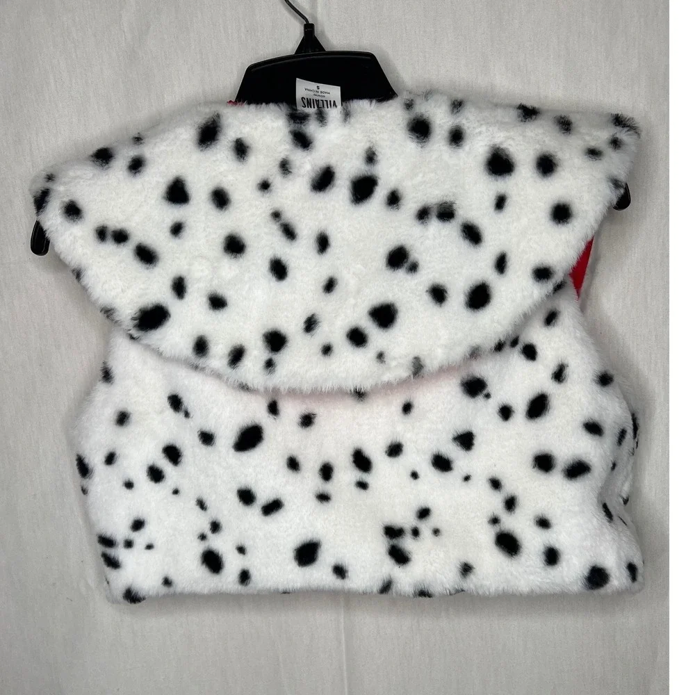 Disney Villains Cruella‎ De Vil Dalmatian Faux Fur Costume Vest Spirit Halloween