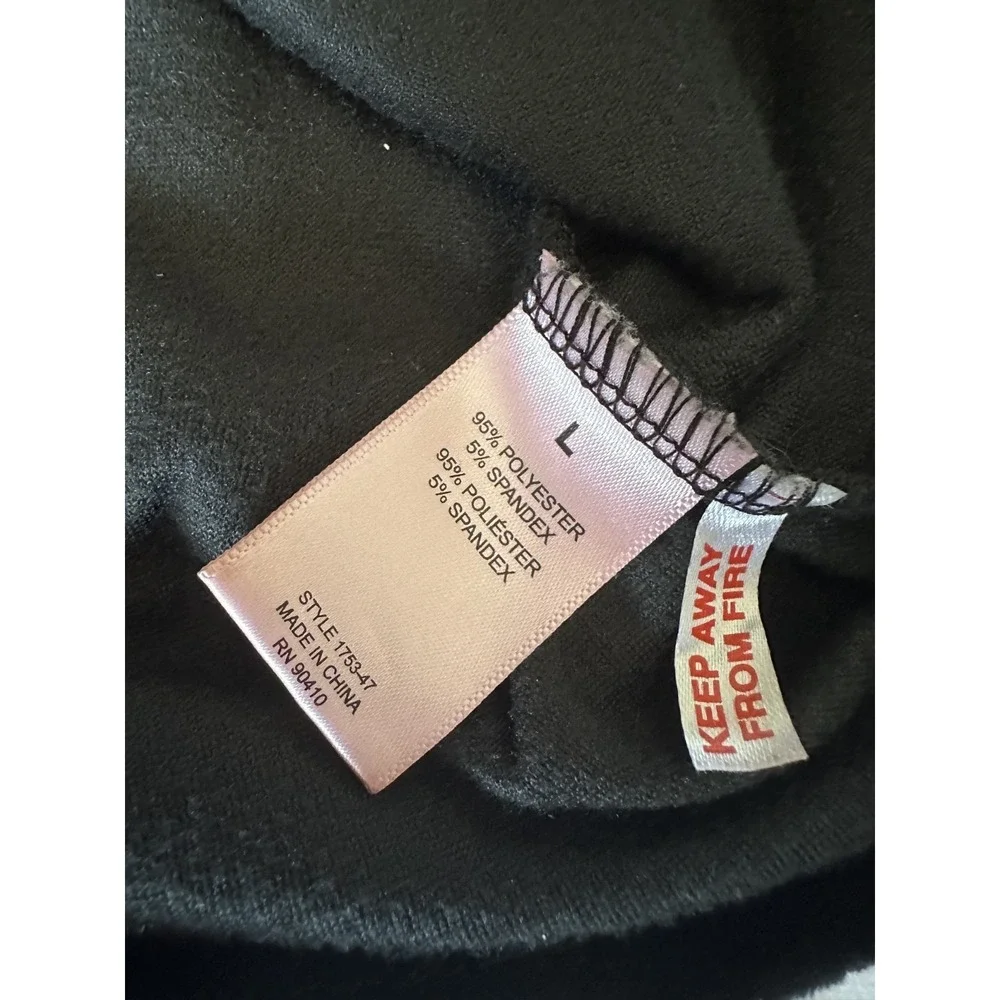 L Women's Juicy Couture Sleepwear Loungewear Black Velour Cropped Hoodie Diamond