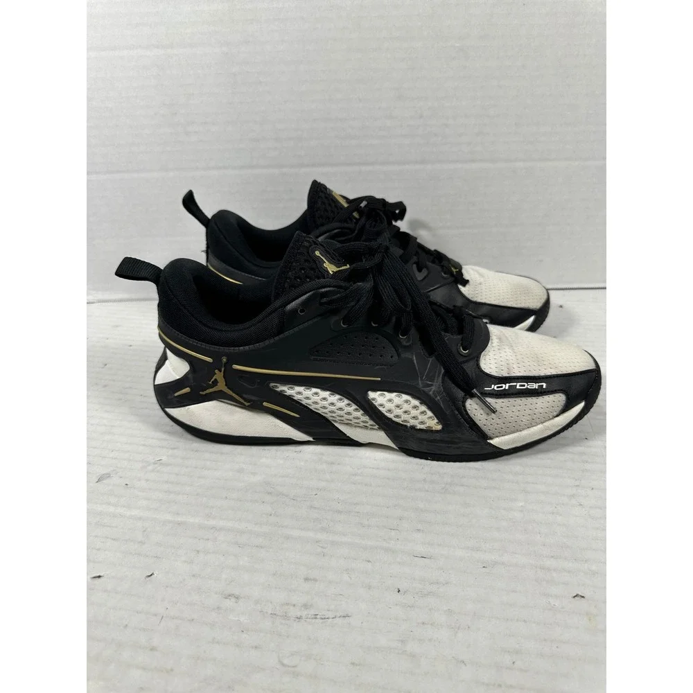 Jordan Heir Series 1 Black White Metallic Gold Basketball Shoes FQ3858-007 M: 12