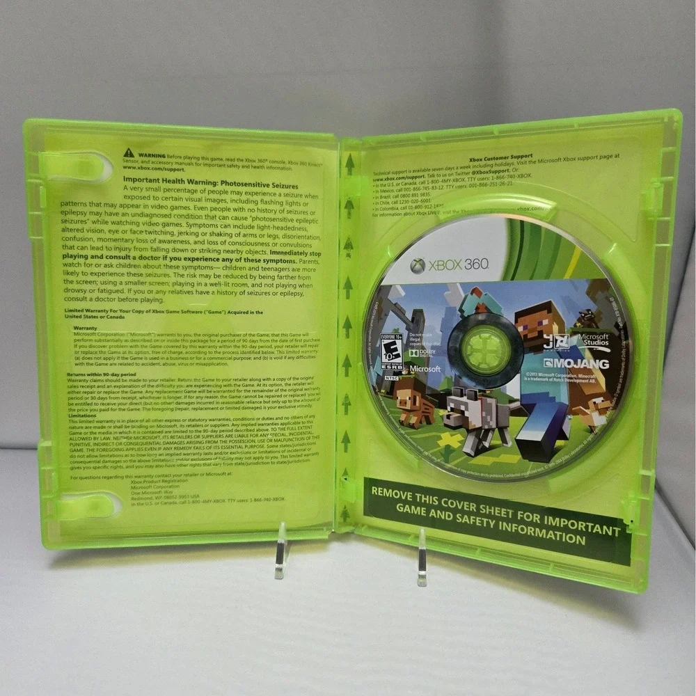 Minecraft Xbox 360 Edition -‎ Microsoft Xbox 360 - Case & Disc Tested & Working