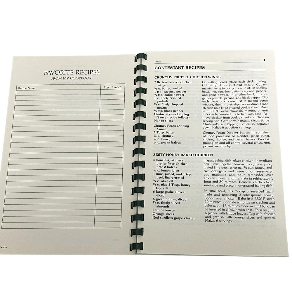 Tyson Classic Chicken Cookbook 1994‎ Spiral Bound Vintage Recipe Book Retro