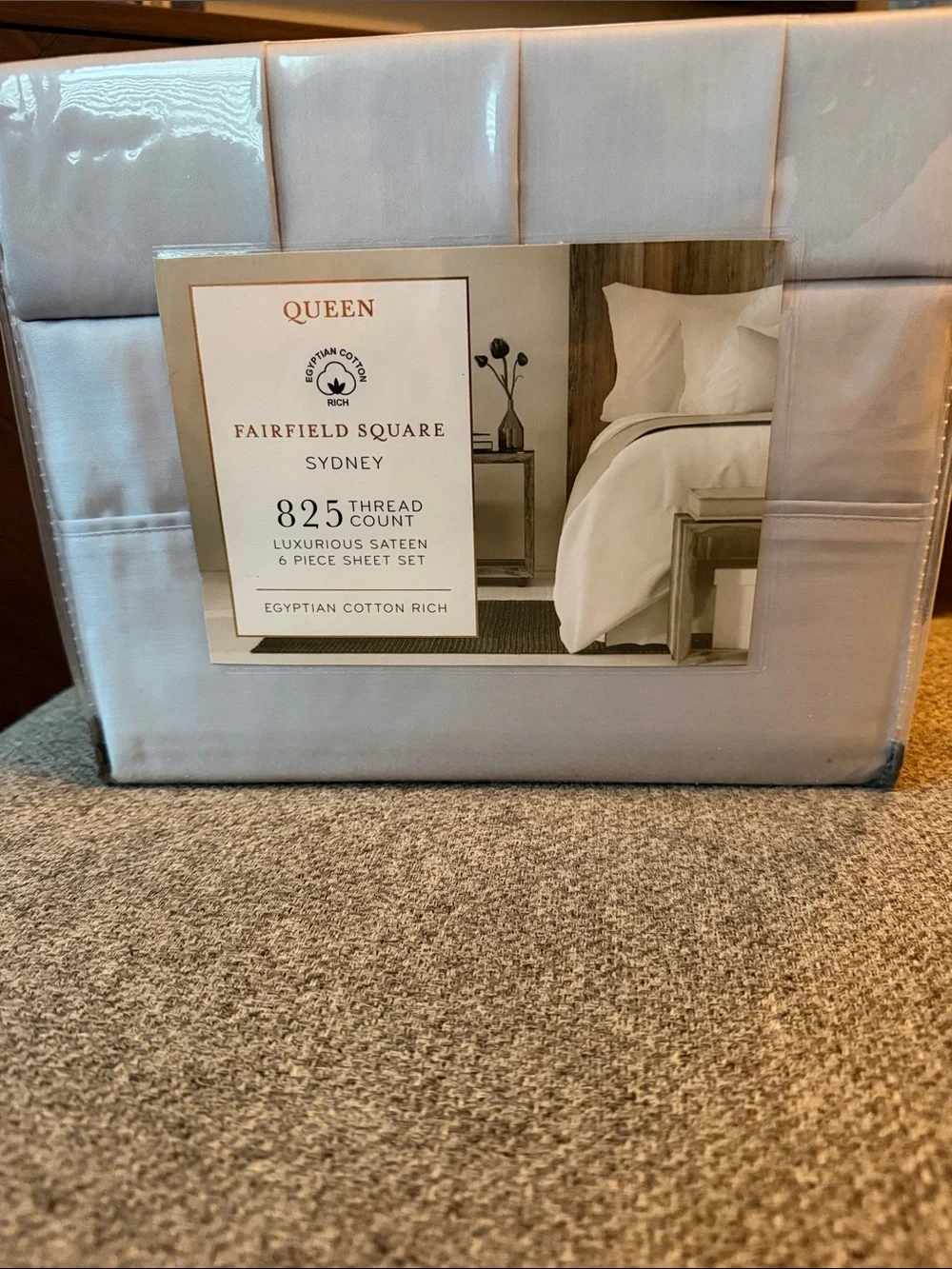 Sydney 825-Thread Count Queen Sheet Set - White