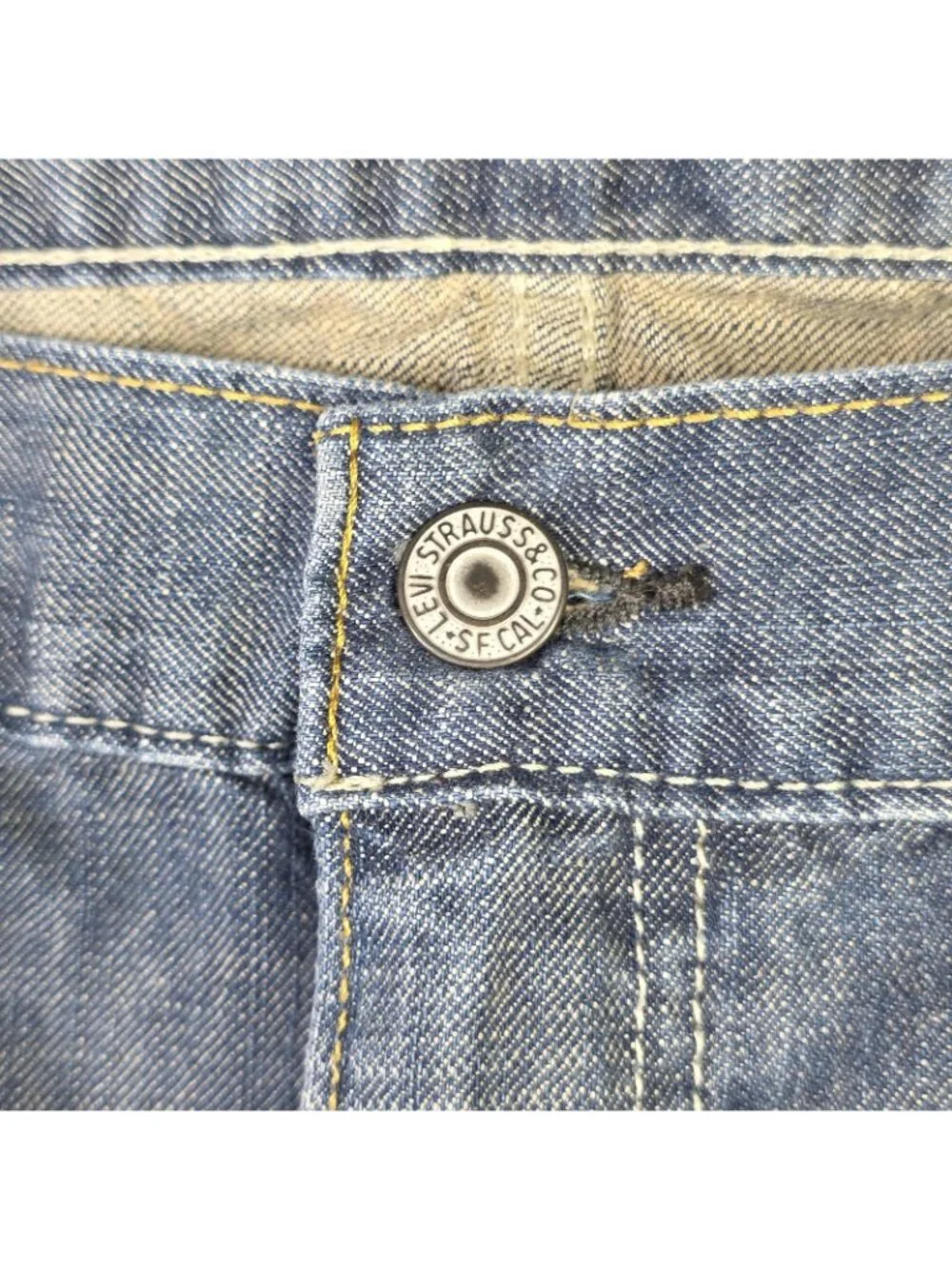 Levis 569 Jeans Mens 42x32 Blue Denim Crosstown Wash Relaxed Straight Y2K Grunge
