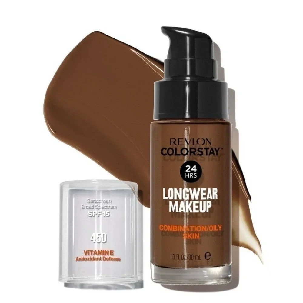 Revlon ColorStay Longwear Foundation 450 Mocha Combination Oily‎ Skin SPF 15 New