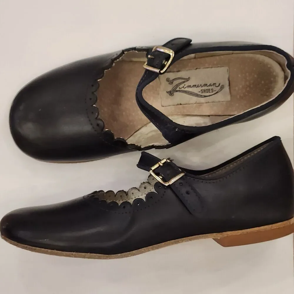 Navy Scalloped Mary Jane ZIMMERMAN Dress Party Shoes Size‎ 12c
