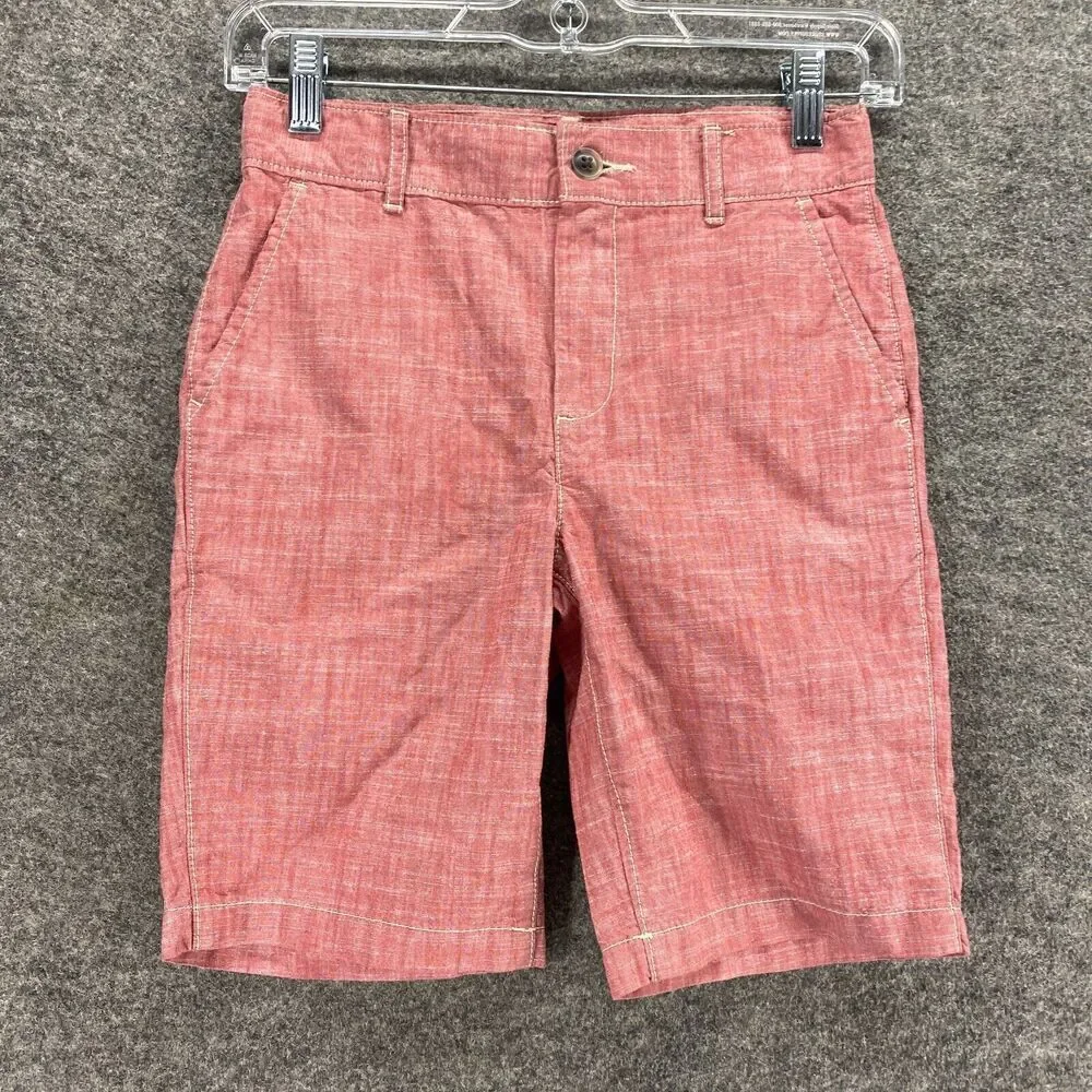 New The Children's Place Shorts Boys 8 Pink Bermuda Pockets Cotton Pockets