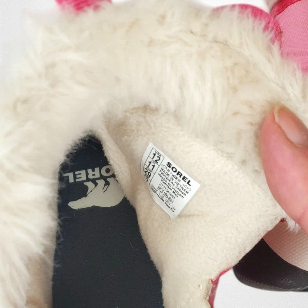 SOREL Whitney II Plus Toddler Pink Waterproof Insulated Snow Boots Size 12