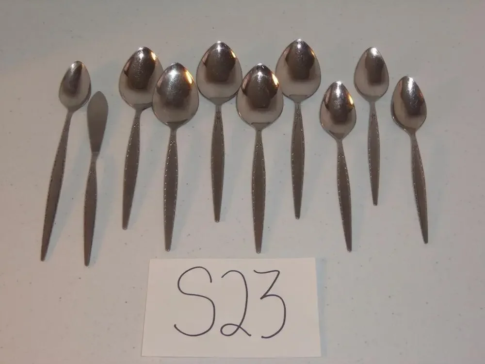 Oneida Venetia 3 Teaspoons 5 Oval Place Butter Knife Iced Tea Spoon -0116S23