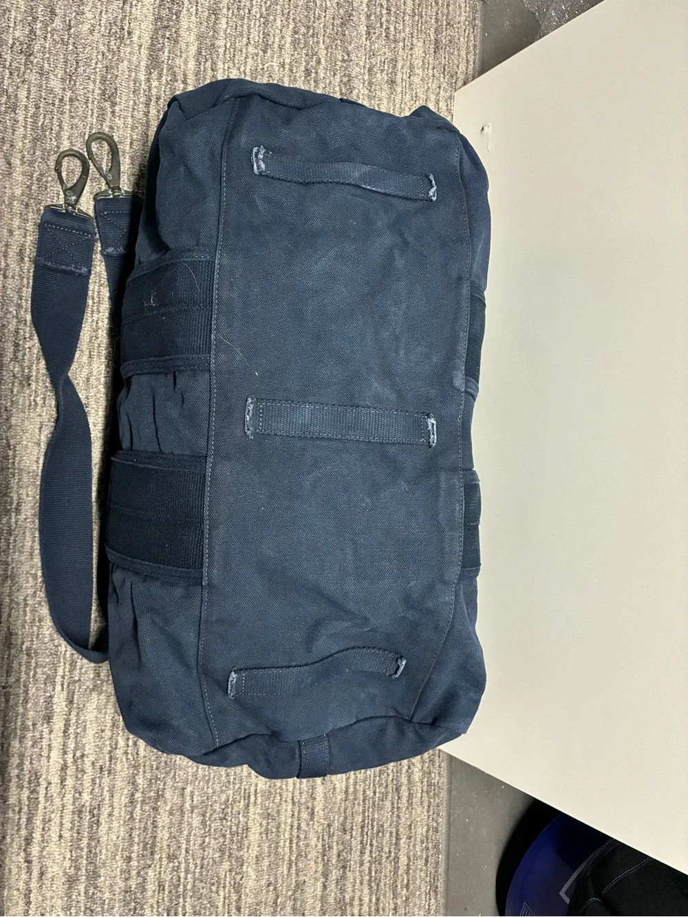 Vintage Polo Ralph Lauren Naval Tailors Navy Blue Canvas Duffle Bag RARE