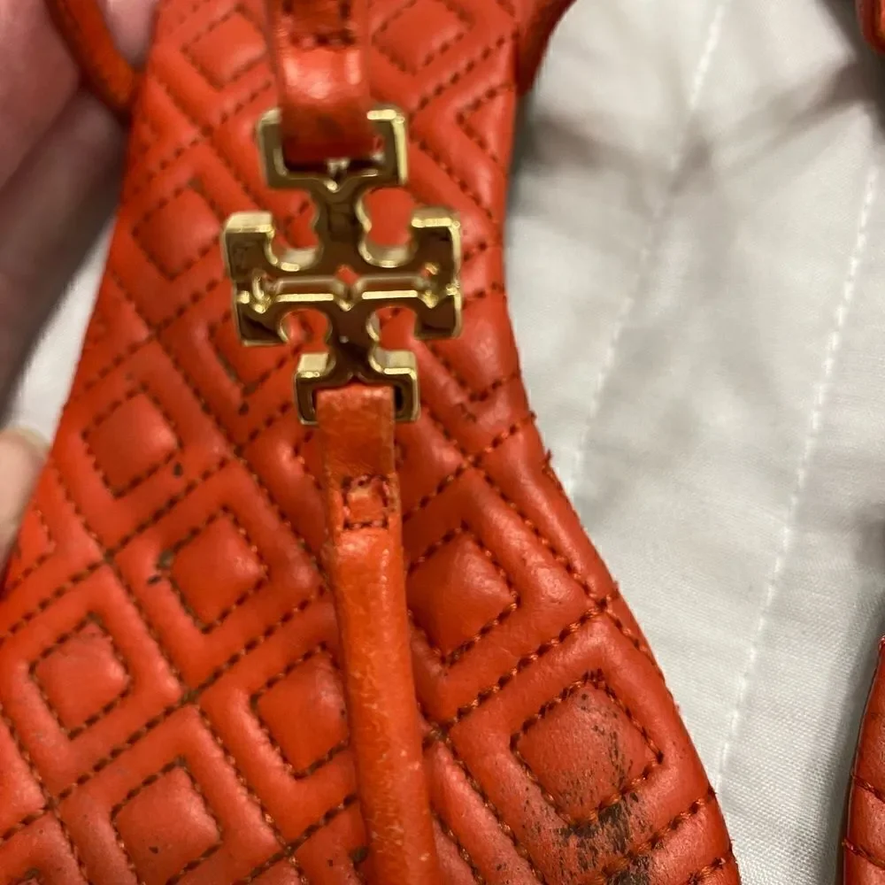 Tory Burch Marion Quilted Sandals Women Size 7