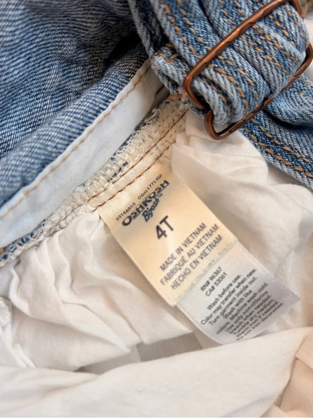 OshKosh B'gosh toddler girls denim eyelet overall dress