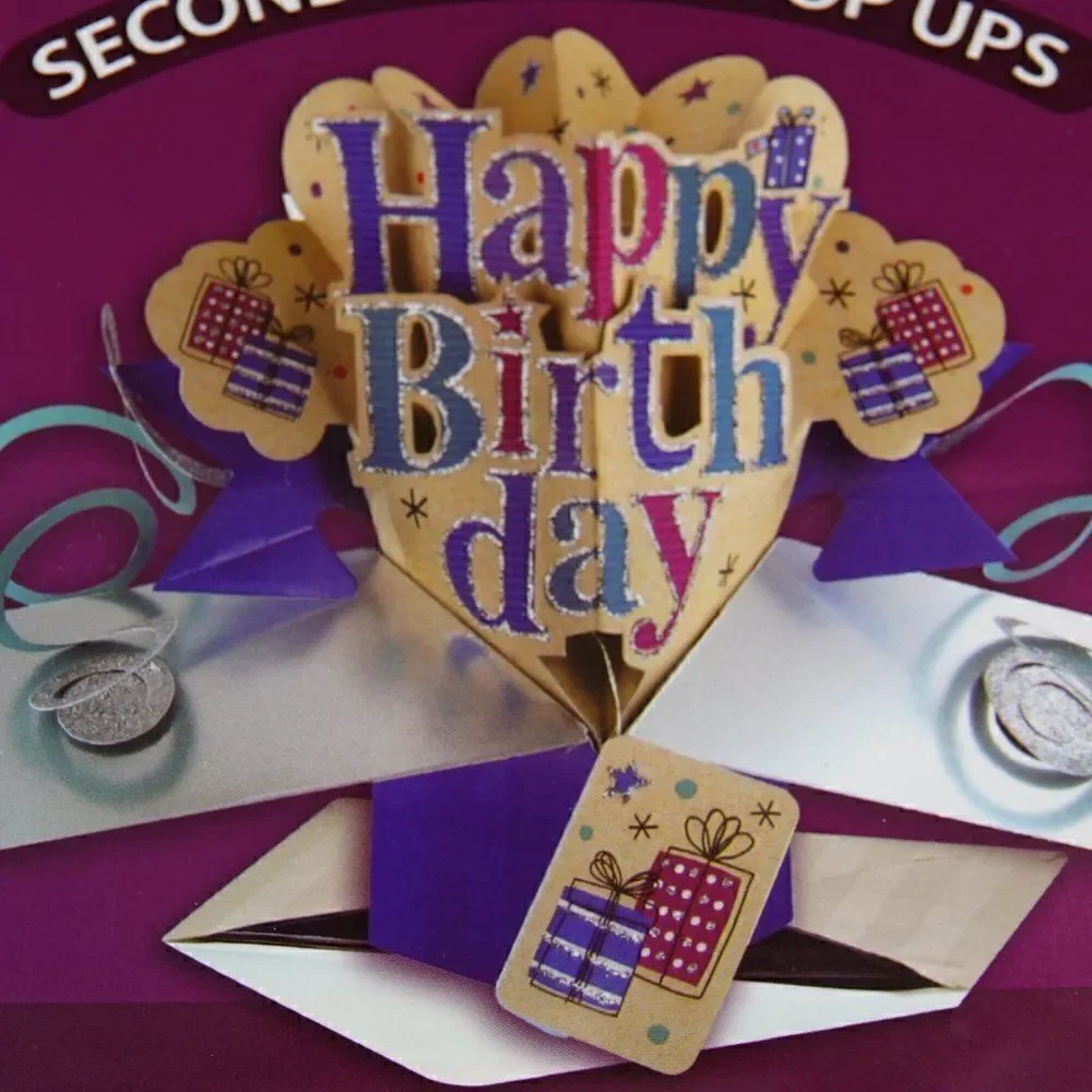 Pop Up Happy Birthday Greeting Card