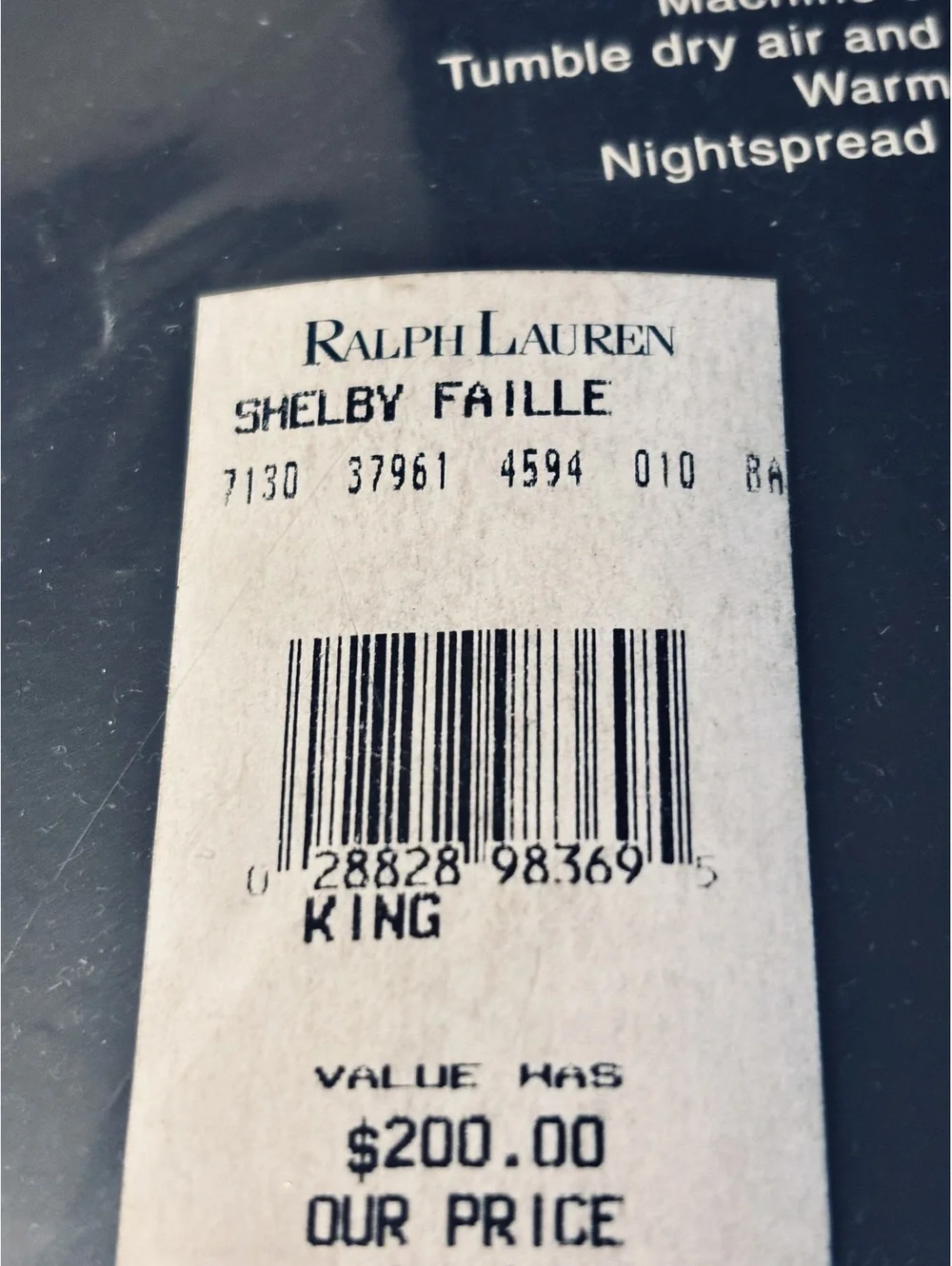 NEW Rare Ralph Lauren Shelby Faille King Scalloped Cotton Nightspread White