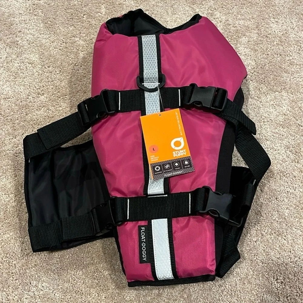 NWT Stunt Puppy Pink Life Jacket, L