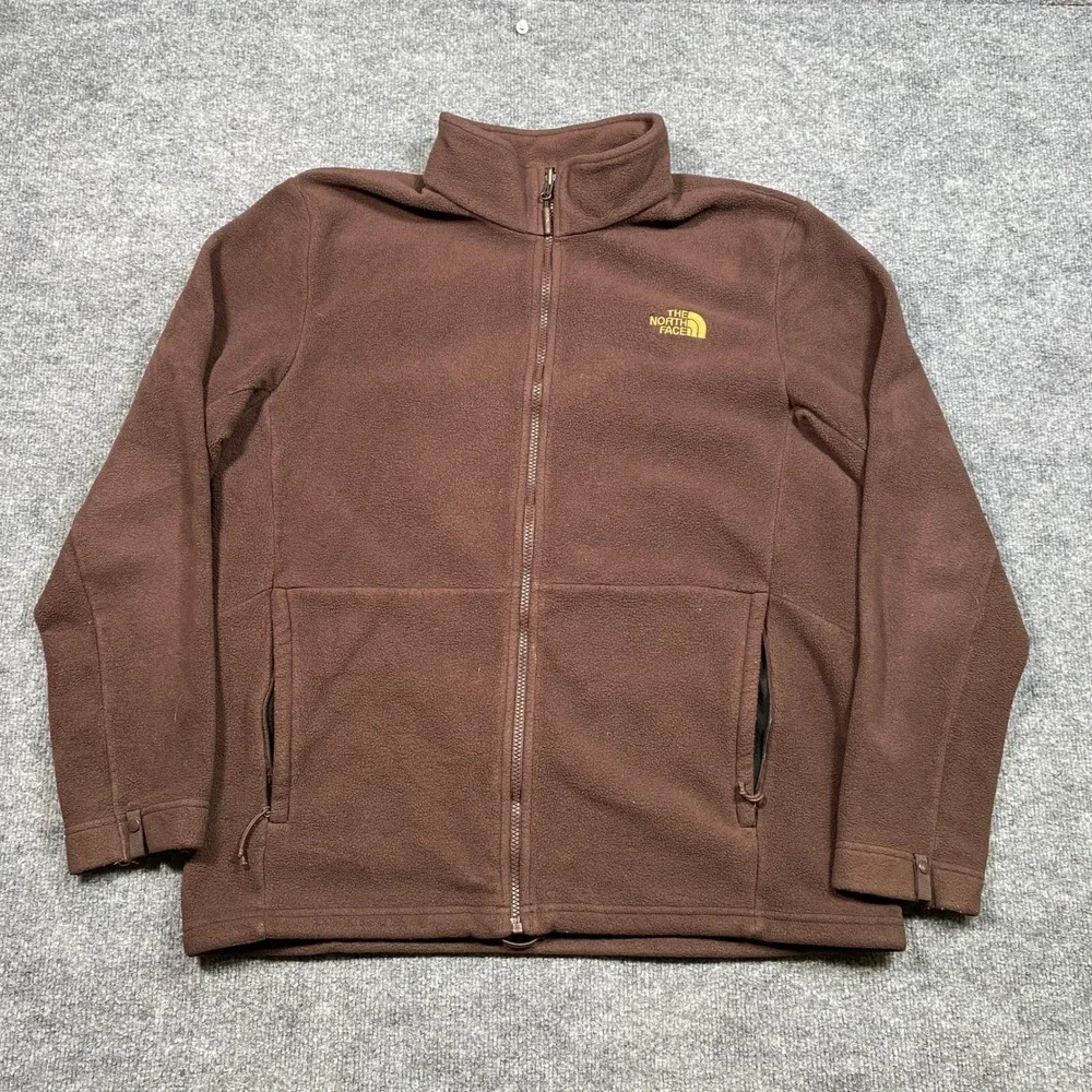 The North Face Mens Brown Full Zip Fleece Jacket CUG1‎ FA16 XL