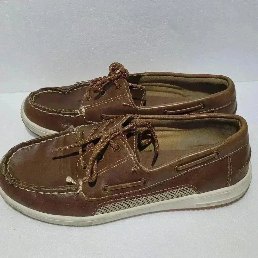 Thereabouts, LIL BROOK, Tan Dress Shoes, Boys size 6M, Memory Foam