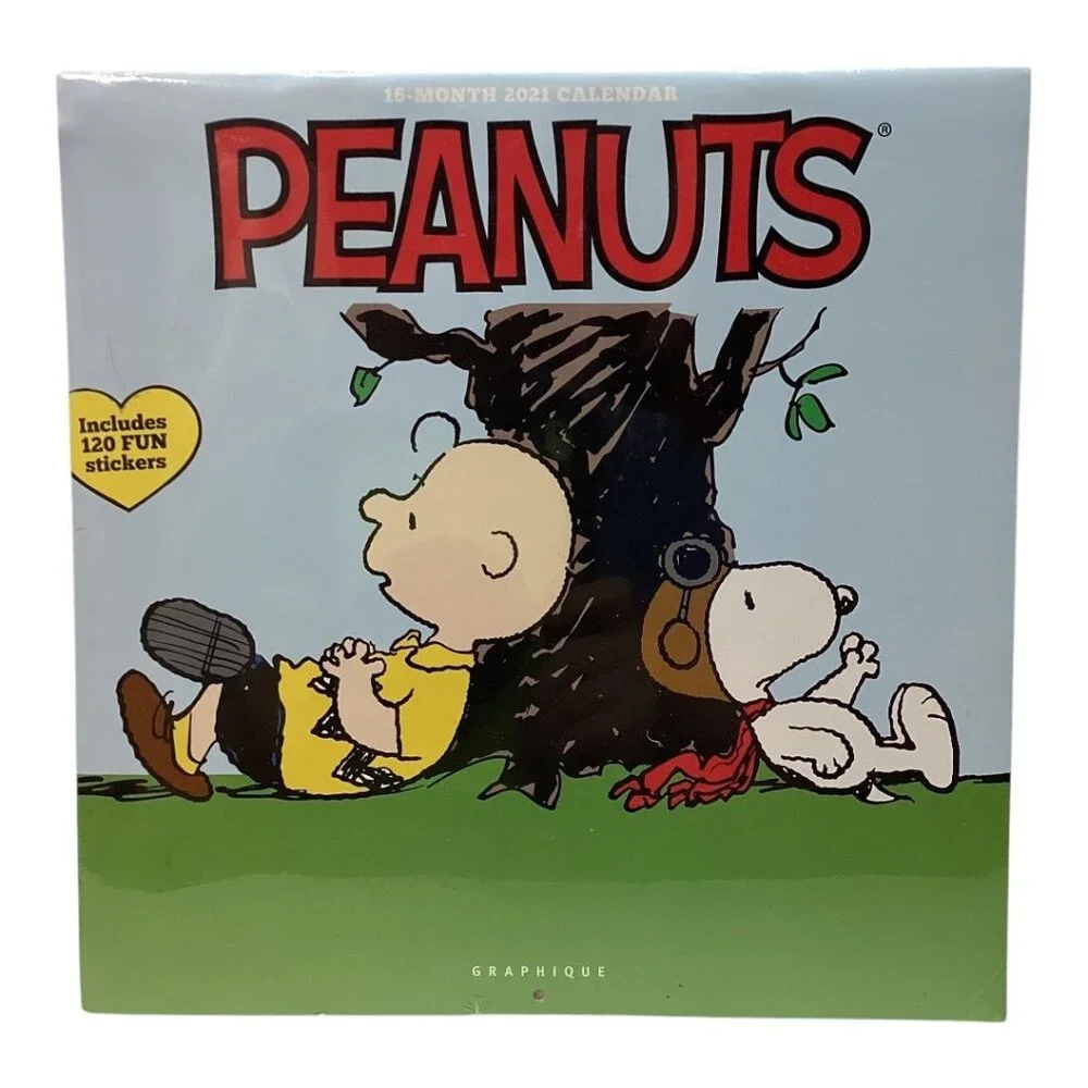Peanuts‎ 2021 16-Month Calendar & 120 Stickers Featuring Snoopy & Charlie Brown