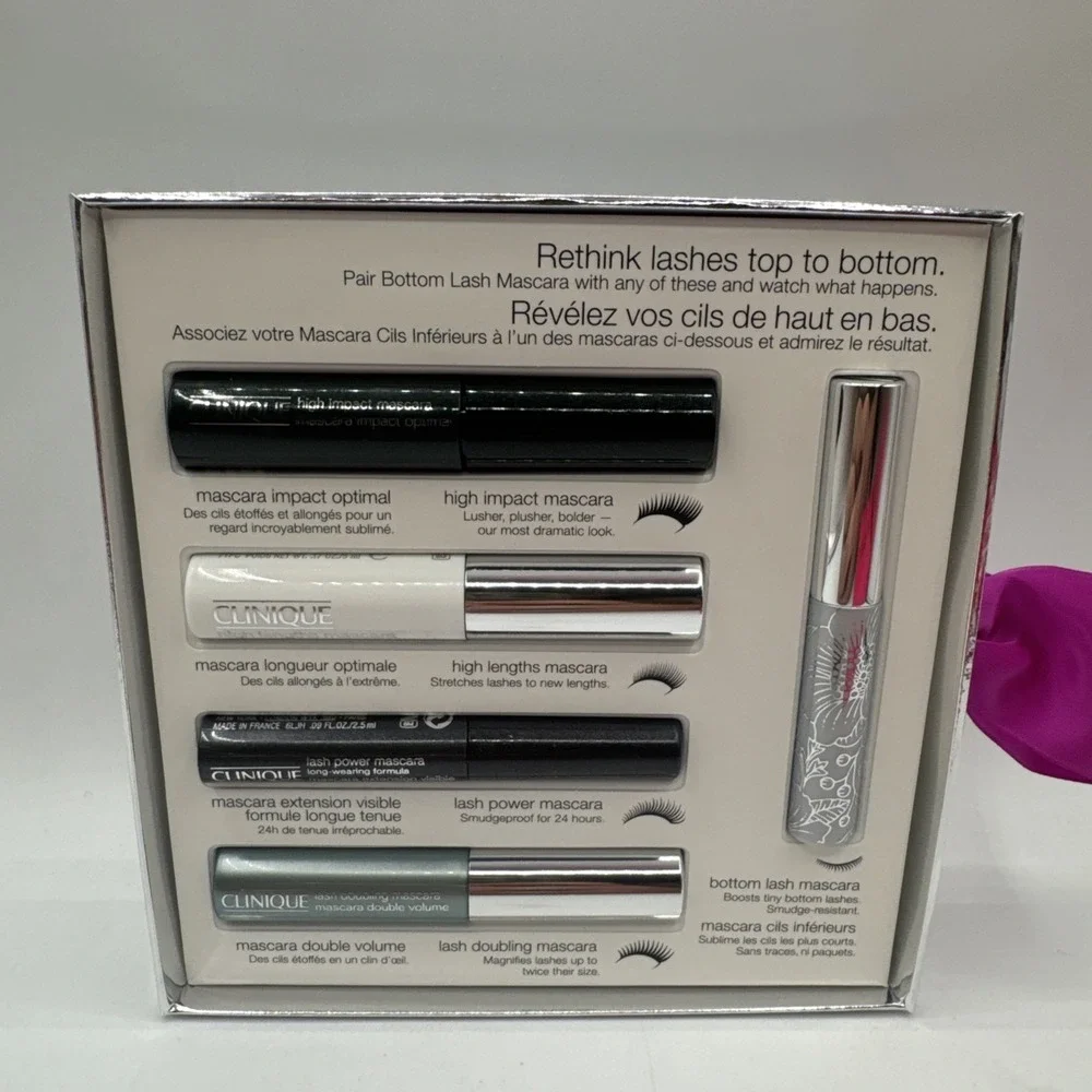 Discontinued Clinique Lashes Top To Bottom Mascara Set BLACK NIB Rare