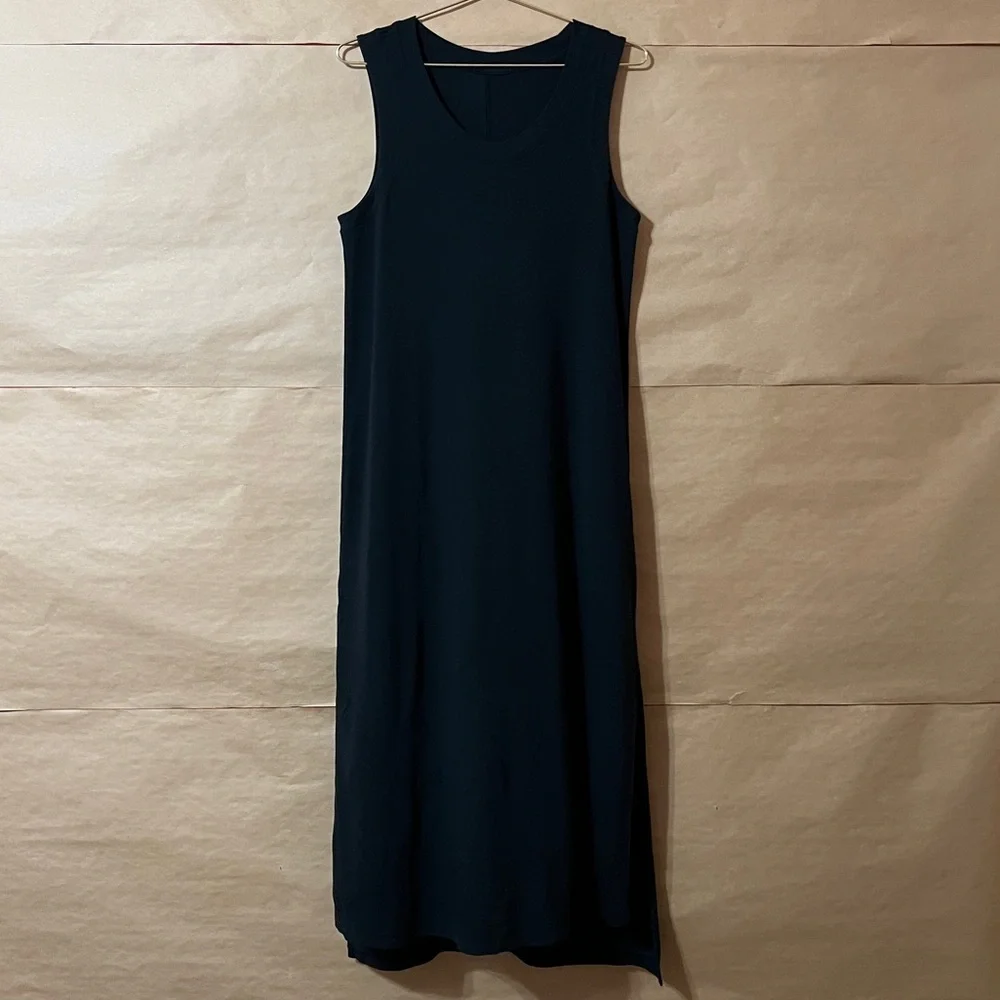Lululemon | All Yours Tank Maxi Dress Vitasea Pima Cotton Black Size 8