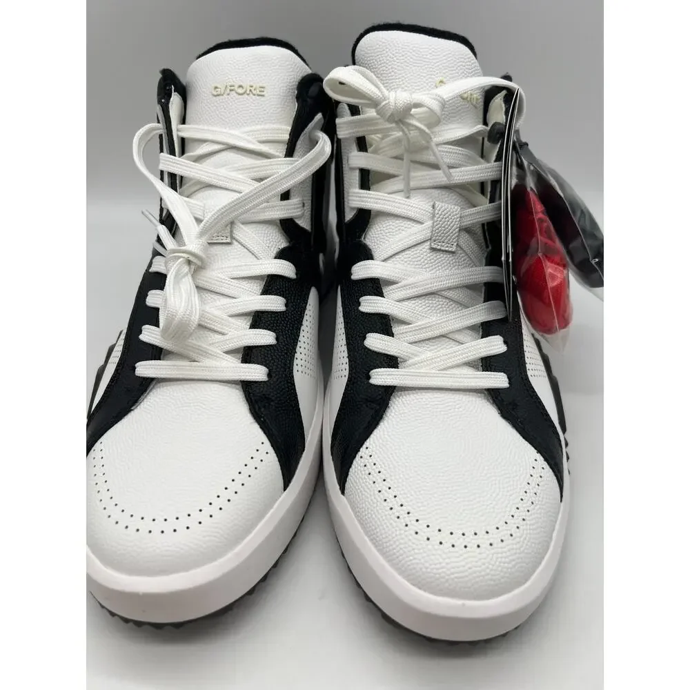 G/Fore G.112 Leather Mid-Top Street Shoe Black/White Men's Size 12 New