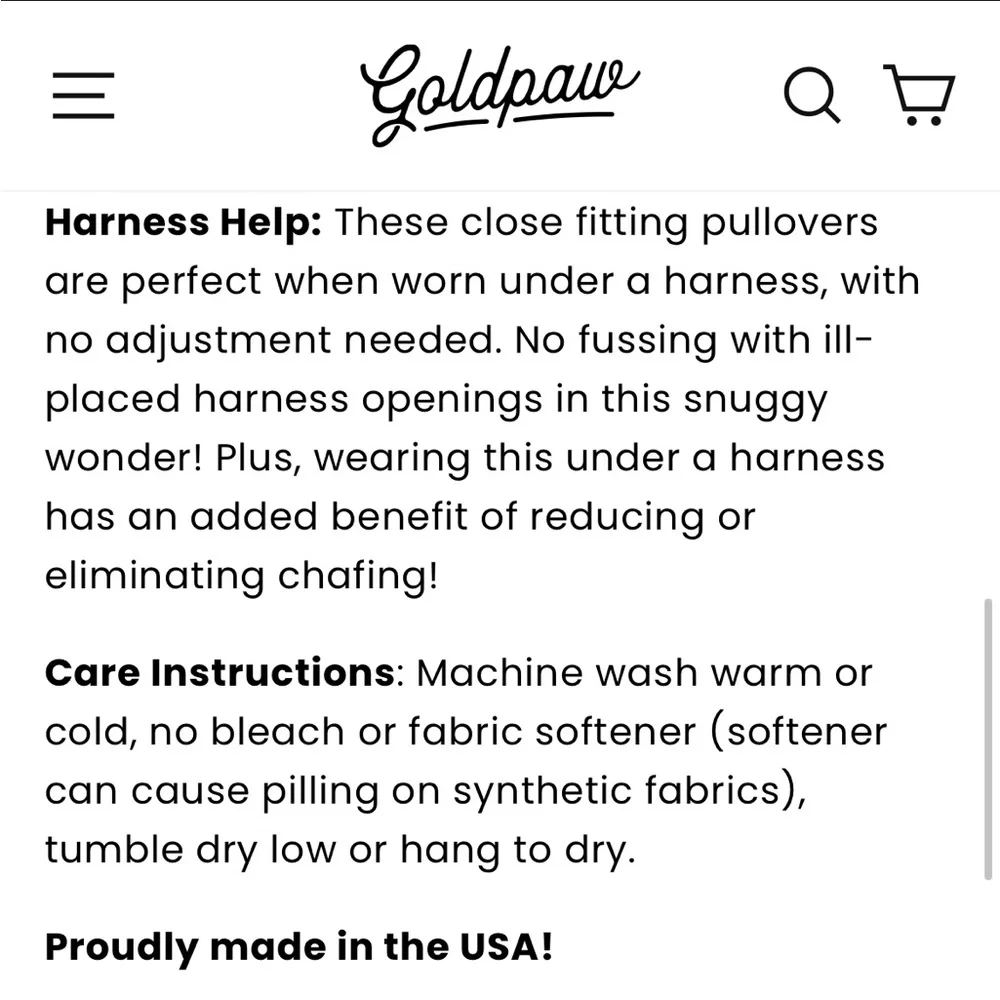 Goldpaw used series washed