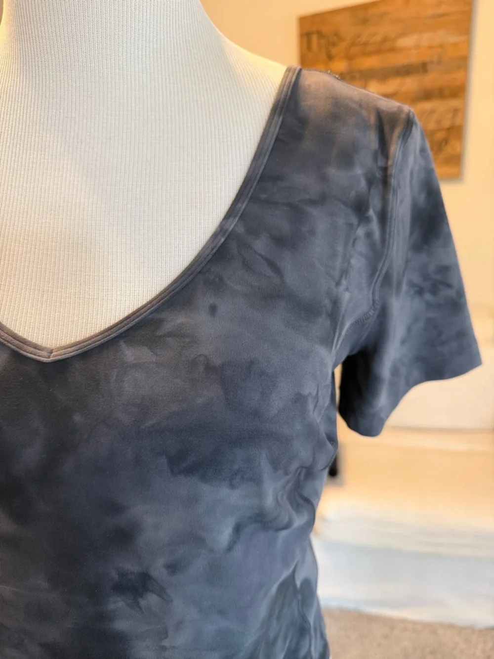 Lululemon SS Align Black/Grey Tee, Size 10 NWOT