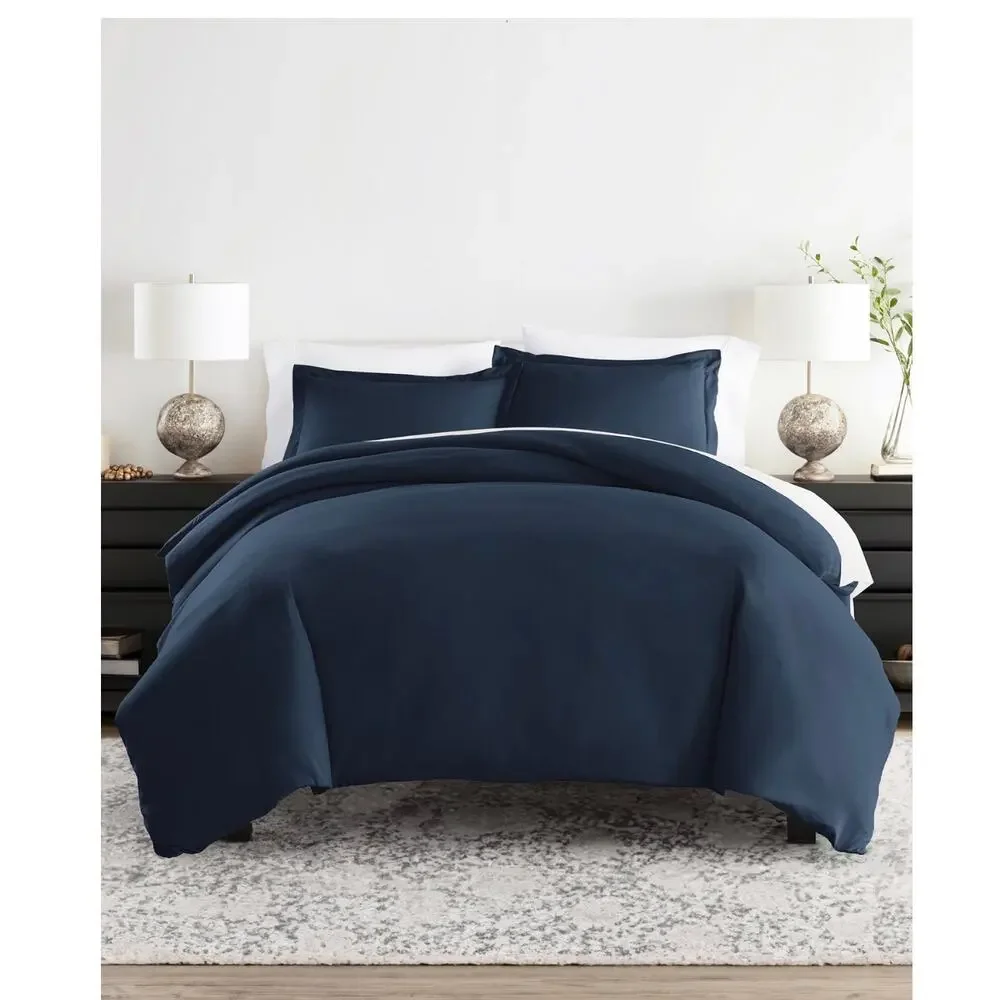 Ienjoy Double Brushed Solid Duvet Cover Set, King/California King