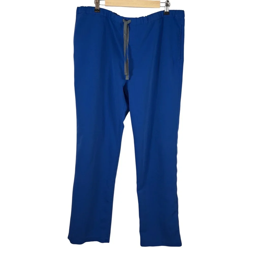 FIGS Mens Royal Blue‎ Technical Collection Scrub Pants FM4500 Size L Drawstring