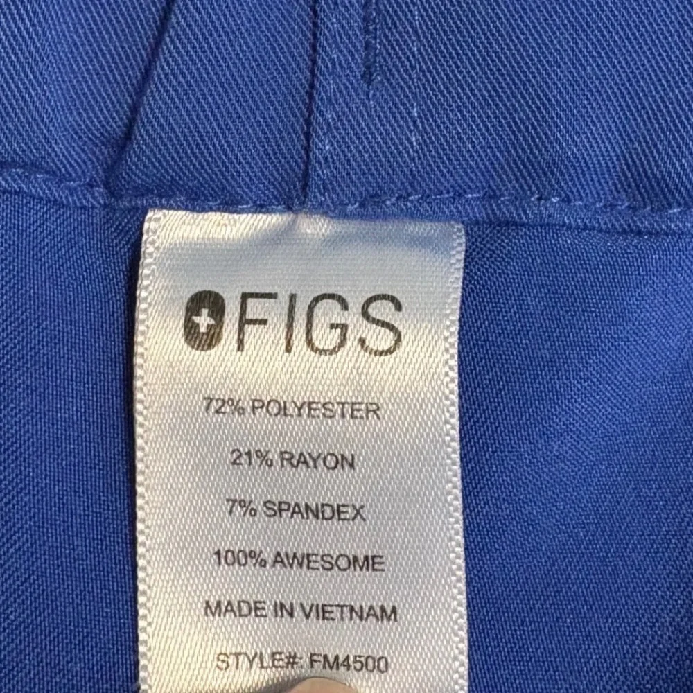FIGS Mens Royal Blue‎ Technical Collection Scrub Pants FM4500 Size L Drawstring