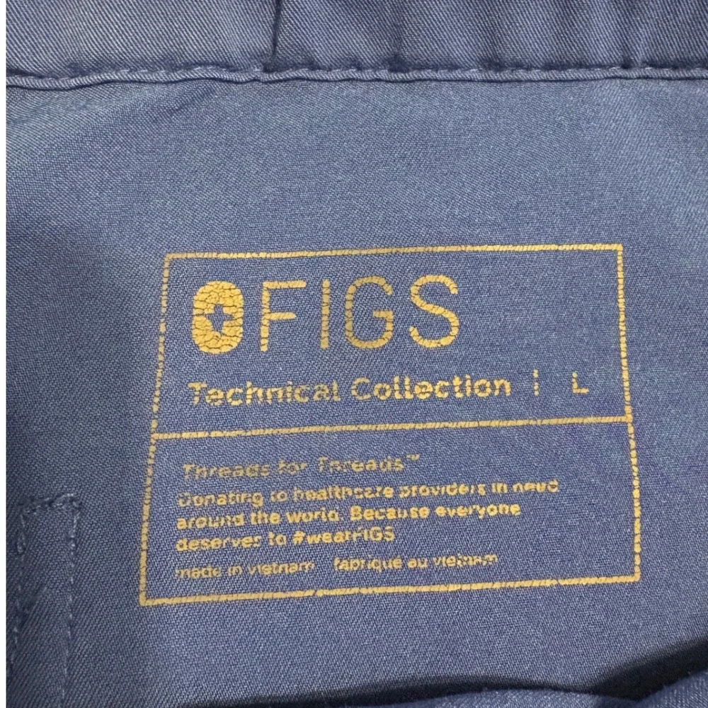 FIGS Mens Royal Blue‎ Technical Collection Scrub Pants FM4500 Size L Drawstring