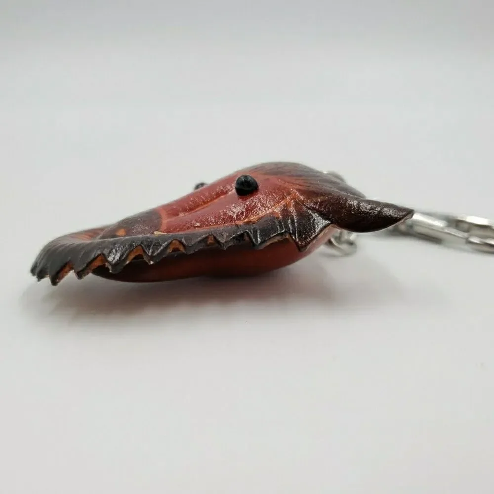 BUFFALO Keychain Bag Charm 3D Handmade Leather Country Western Southwest Casino