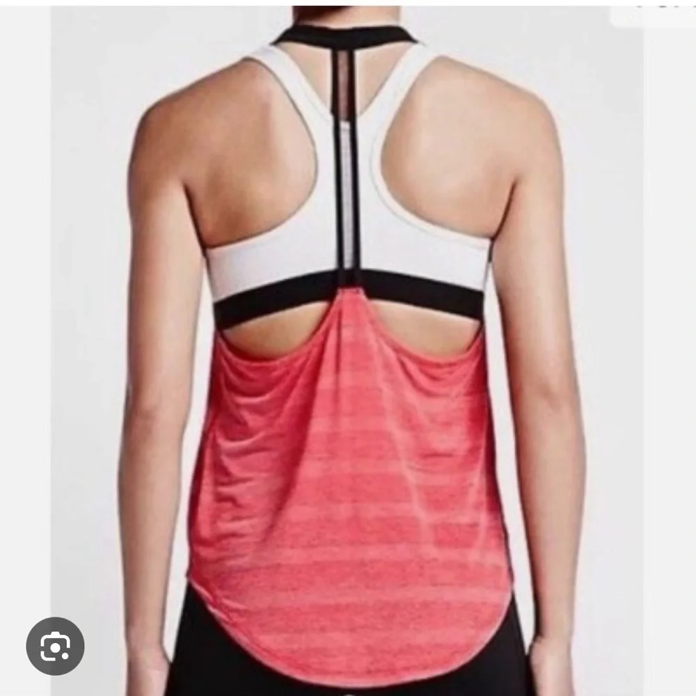 Nike DRI-FIT Pink Asymmetrical Backless Tank Top size medium. NWT!