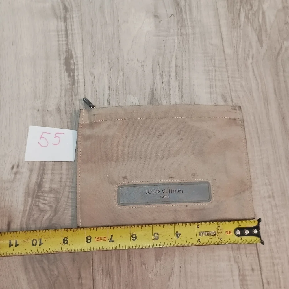 LOUIS VUITTON Truth Voyage Pouch Beige Monogram Polyester